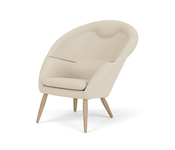 Oda, Lounge Chair | Natural Oak Base And Armrests / Hallingdal 200 | Sessel | Audo Copenhagen