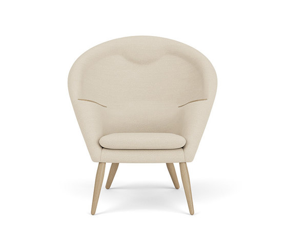 Oda, Lounge Chair | Natural Oak Base And Armrests / Hallingdal 200 | Fauteuils | Audo Copenhagen
