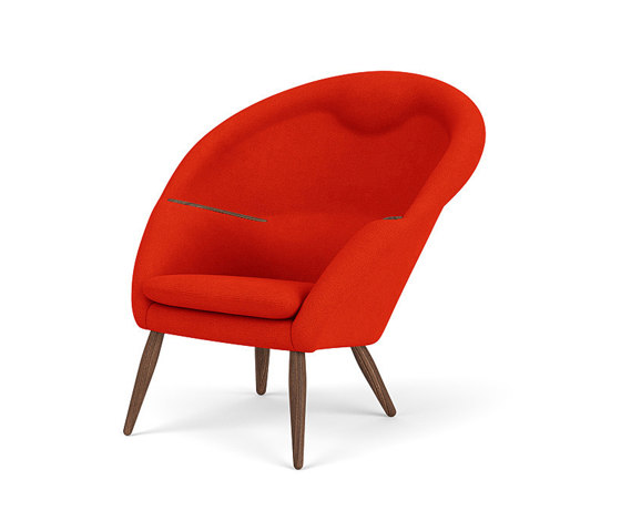 Oda, Lounge Chair | Walnut Base And Armrests /  Hallingdal 600 | Poltrone | Audo Copenhagen
