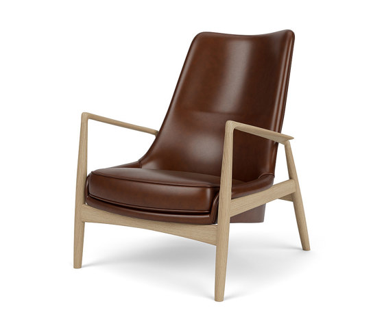 The Seal, Lounge Chair, High Back | Natural Oak Base / Dakar 329 | Fauteuils | Audo Copenhagen
