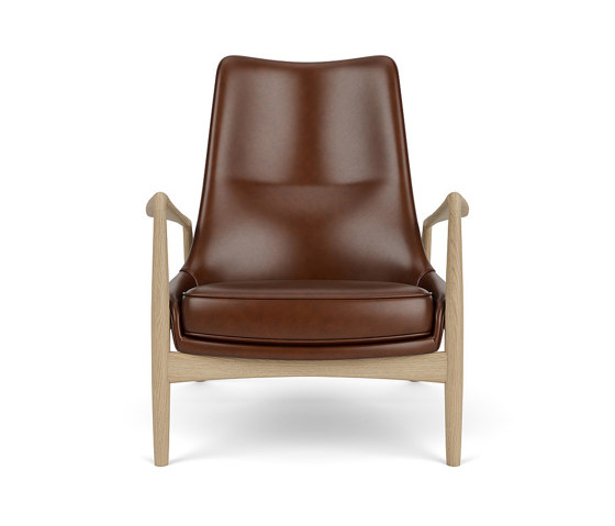 The Seal, Lounge Chair, High Back | Natural Oak Base / Dakar 329 | Fauteuils | Audo Copenhagen