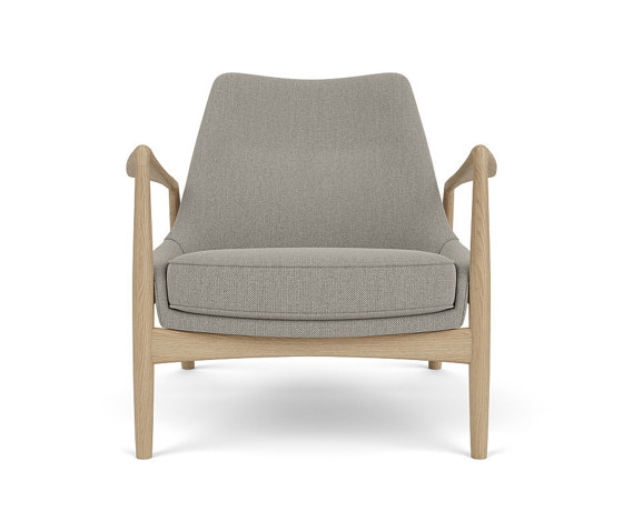 The Seal, Lounge Chair, Low Back | Natural Oak Base / Re-wool 218 | Sessel | Audo Copenhagen