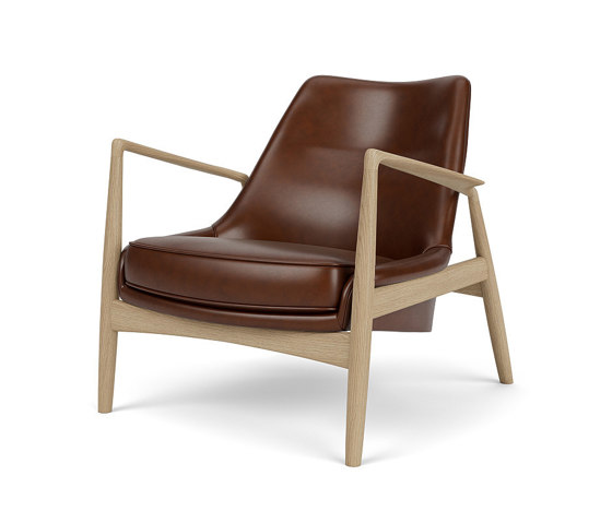 The Seal, Lounge Chair, Low Back | Natural Oak Base / Dakar 329 | Sessel | Audo Copenhagen