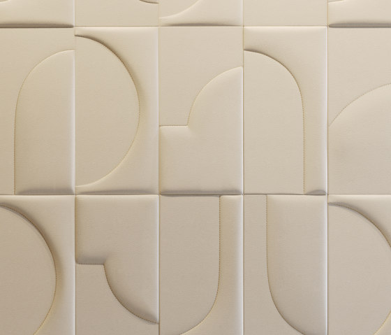 BON TON Leatherwall City White | Leather tiles | Studioart