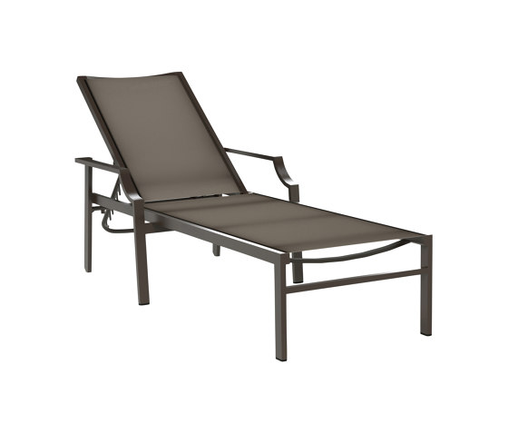 Fiore Stackable Chaise Lounge with Arms | Tumbonas | JANUS et Cie