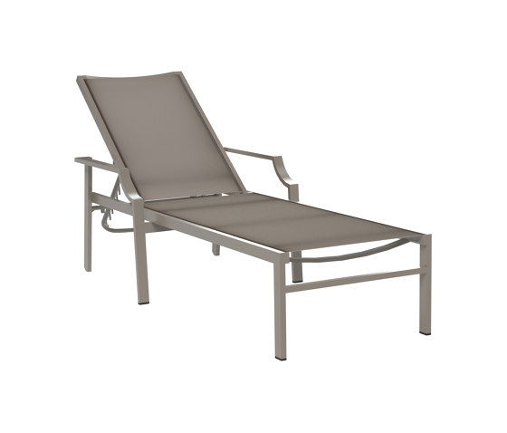 Fiore Stackable Chaise Lounge with Arms | Lettini giardino | JANUS et Cie