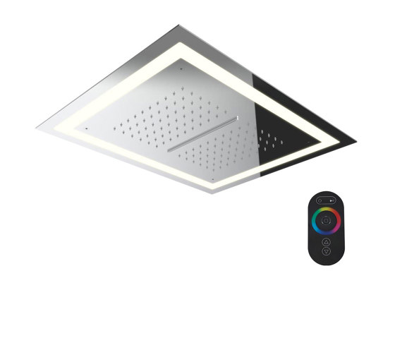 Bagnospa | Rectangular Recessed 2 Function Shower Head With RGB Lights | Shower controls | BAGNODESIGN