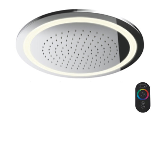Bagnospa | Round Recessed Shower Head With RGB Lights | Robinetterie de douche | BAGNODESIGN