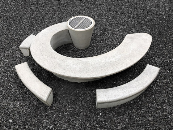 dade DONAUWELLE | dade DONAUWELLE klein | Tisch-Sitz-Kombinationen | Dade Design AG concrete works Beton