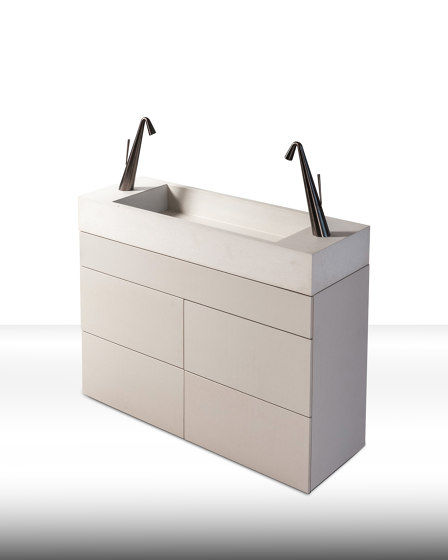 dade ELEMENT | dade ELEMENT 120/90 His Hers concrete sink | Lavabos | Dade Design AG concrete works Beton