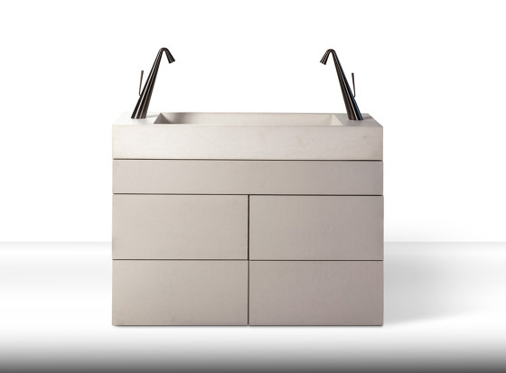 dade PURE 120 washstand furniture | Vanity units | Dade Design AG concrete works Beton