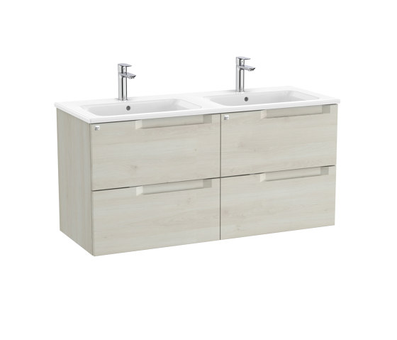Aleyda | Vanity unit | White wood | Mobili lavabo | Roca