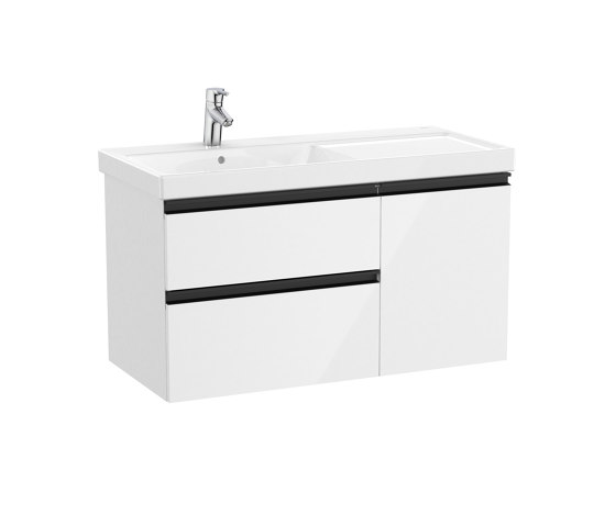 Domi | Vanity unit | Gloss white | Mobili lavabo | Roca