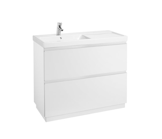 Lander | Vanity unit | Gloss white | Mobili lavabo | Roca