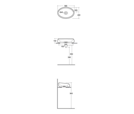 RAK-CLOUD | Countertop washbasin | Matt White | Wash basins | RAK Ceramics