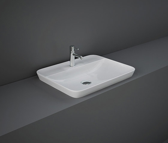 RAK-VARIANT | Rectangle Drop in Washbasin with tap hole | Wash basins | RAK Ceramics