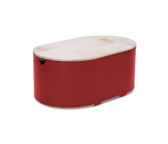 Krume | bread box, flame red RAL 3000 | Accessori cucina | Magazin®