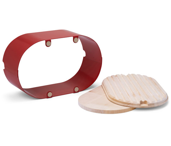Krume | bread box, flame red RAL 3000 | Kitchen accessories | Magazin®