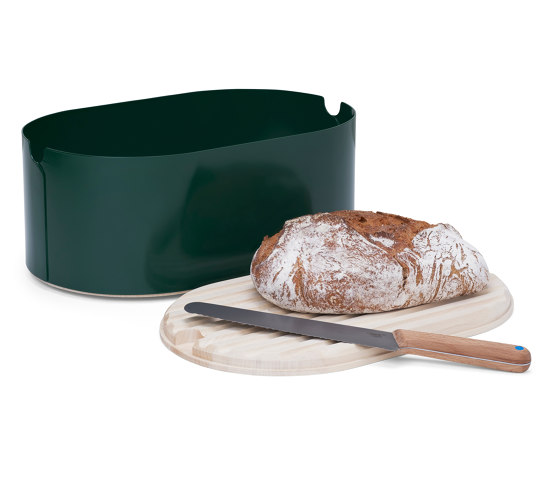 Krume | bread box, moss green RAL 6005 | Kitchen accessories | Magazin®