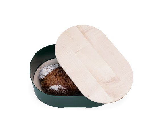 Krume | bread box, moss green RAL 6005 | Accessori cucina | Magazin®