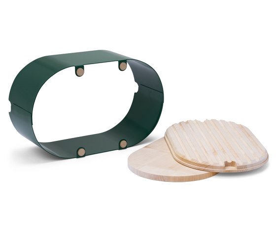 Krume | bread box, moss green RAL 6005 | Kitchen accessories | Magazin®