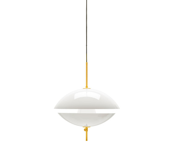 Clam™ | Pendant | ø440 | Opal glass shade | Brass suspension | Black cord | Lampade sospensione | Fritz Hansen
