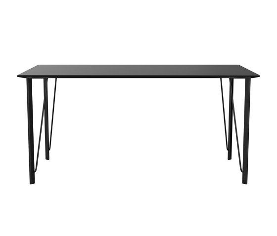 FH3605™ | Desk | Black coloured ash | Black powder coated steel base | Schreibtische | Fritz Hansen