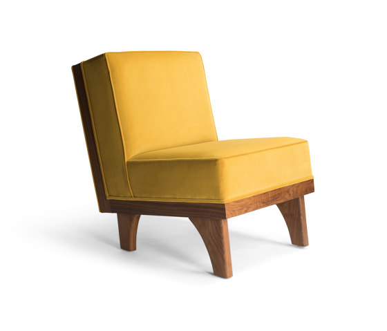 Line Lounge Chair - Velvet | Sessel | Luteca