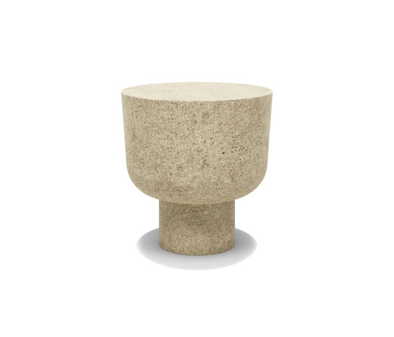 Camilla S Size Concrete Travertine Coffee Table | Tables d'appoint | SNOC