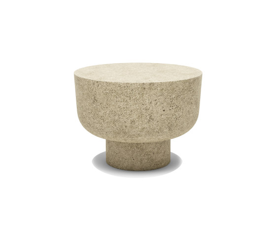 Camilla M Size Concrete Travertine Coffee Table | Tavolini alti | SNOC