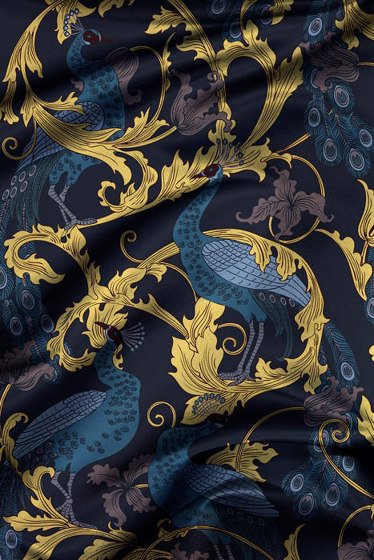 Arcadia Fabric - Blue | Drapery fabrics | Feathr