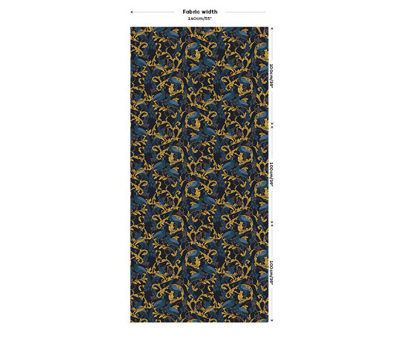 Arcadia Fabric - Blue | Tissus de décoration | Feathr