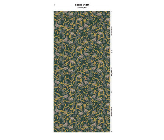 Arcadia Fabric - Green | Dekorstoffe | Feathr