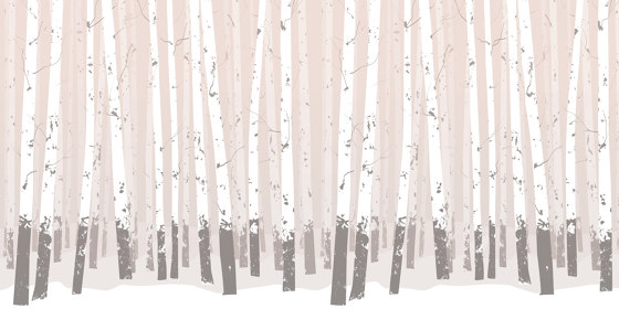 Birch Forest - Pink | Peintures murales / art | Feathr