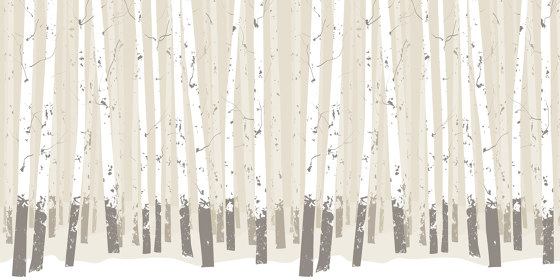 Birch Forest - Sand | Peintures murales / art | Feathr