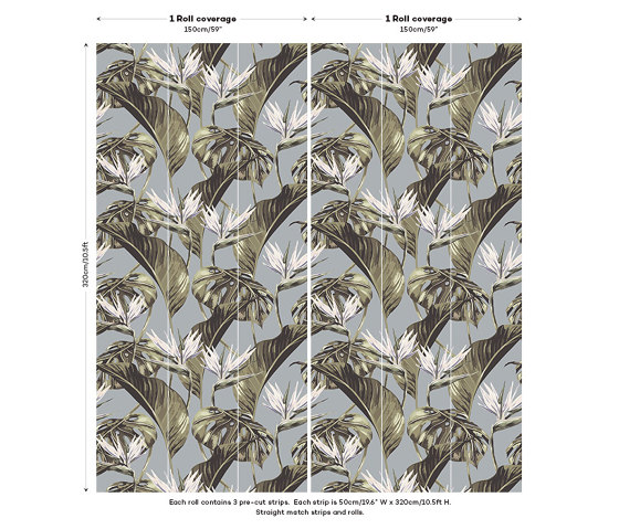 Bird of Paradise - Duck Egg | Wall coverings / wallpapers | Feathr