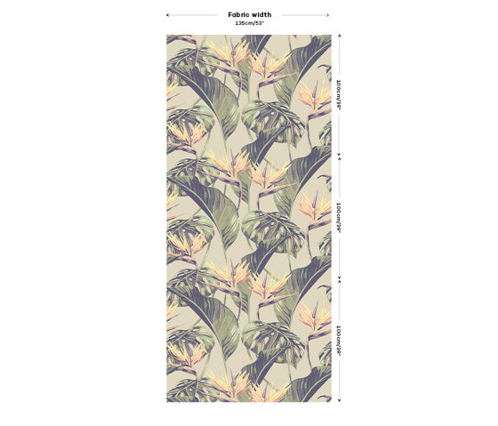 Bird of Paradise Fabric - Cream | Drapery fabrics | Feathr