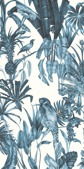 Birds Birds - Blue | Carta parati / tappezzeria | Feathr