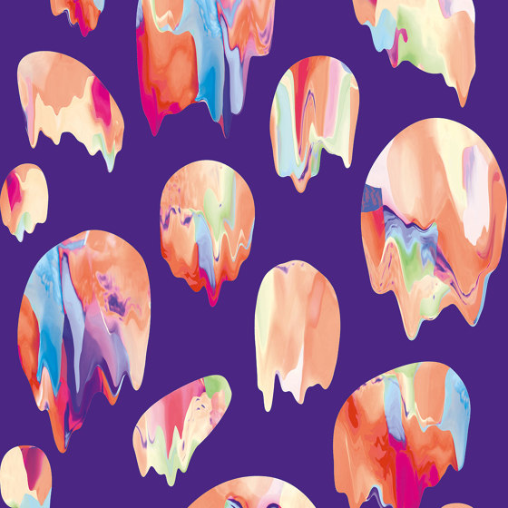 Blobs - Violet | Wall coverings / wallpapers | Feathr