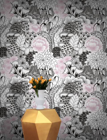 Bloom - Soft Pink | Revestimientos de paredes / papeles pintados | Feathr
