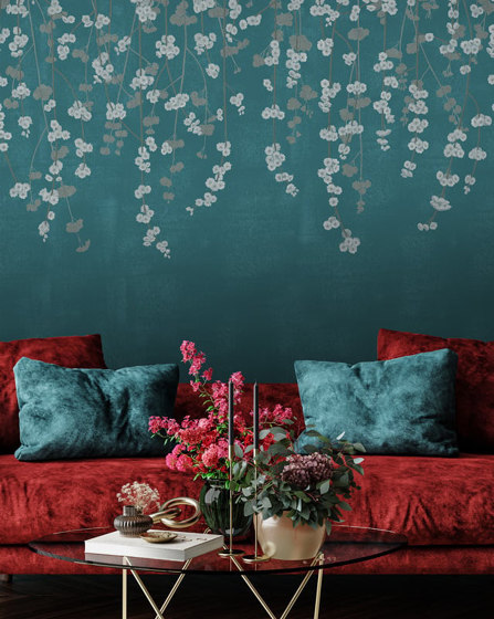 Cherry Blossom - Jade | Revestimientos de paredes / papeles pintados | Feathr
