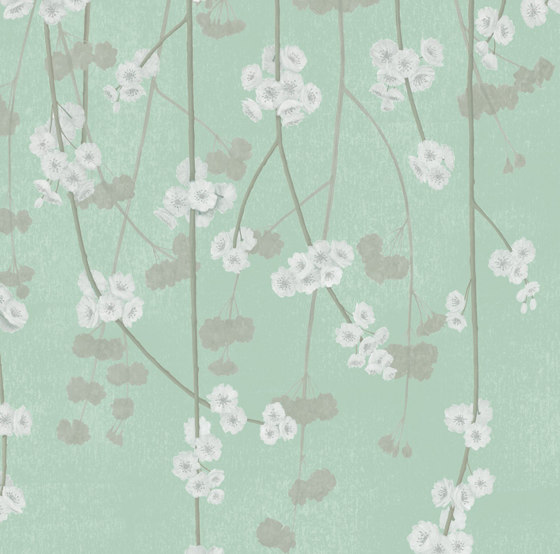 Cherry Blossom - Mint | Wandbeläge / Tapeten | Feathr