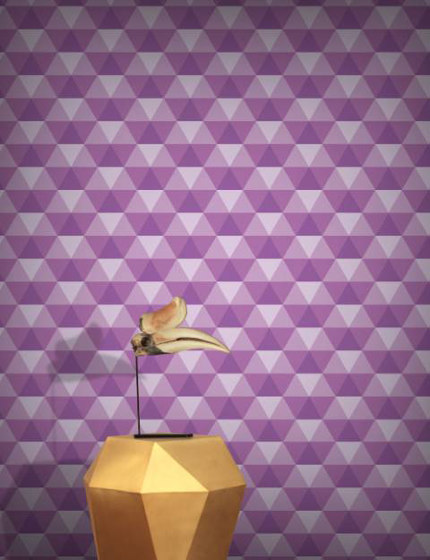 Crystal Trompe L’Oeil - Radiant Orchid | Wall coverings / wallpapers | Feathr