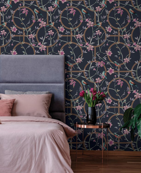 Dacha - Navy | Wall coverings / wallpapers | Feathr