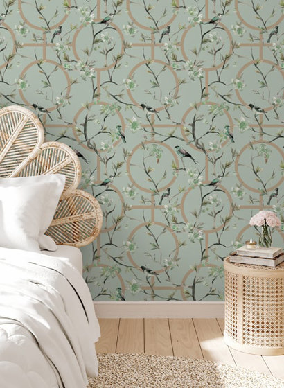 Dacha - Sage | Wall coverings / wallpapers | Feathr