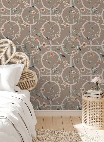 Dacha - Taupe | Wall coverings / wallpapers | Feathr