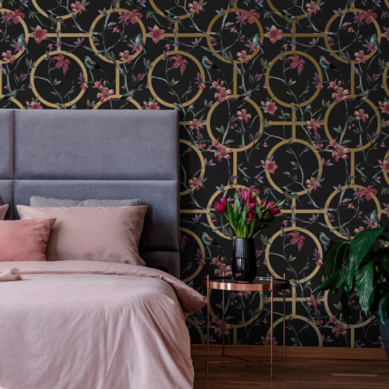 Dacha Luxe - Charcoal Gold | Wall coverings / wallpapers | Feathr