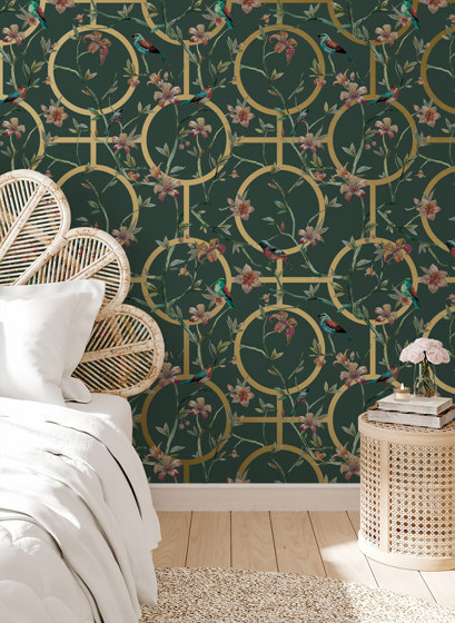 Dacha Luxe - Green Gold | Wall coverings / wallpapers | Feathr