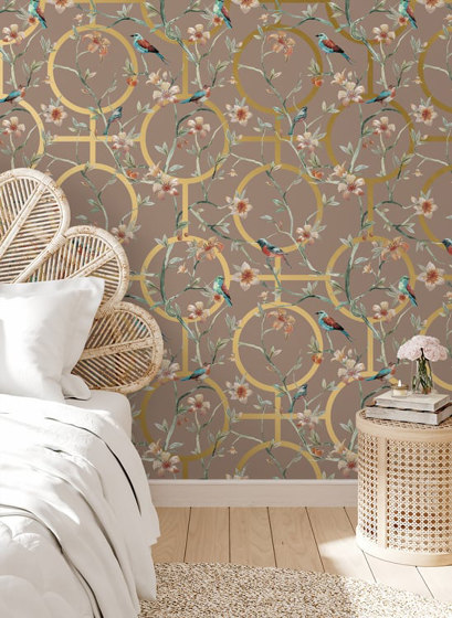 Dacha Luxe - Tan Gold | Wall coverings / wallpapers | Feathr