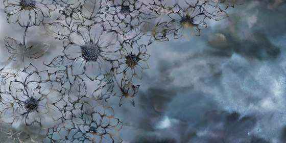 Dahlia Blossom - Dark | Peintures murales / art | Feathr